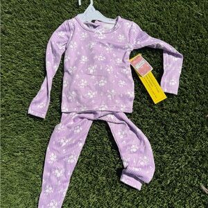 btween Lavender Floral Ribbed Two-Piece Set SZ 2T NWT - 2 available